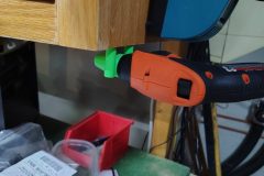 Mounting system for a Black and Decker power screw driver,
